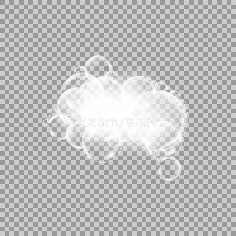 Săpun spumă de baie cu bule royalty free illustration