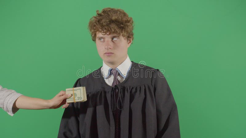 Sędzia Dorosłych Otrzymuje Pieniądze zdjęcie wideo