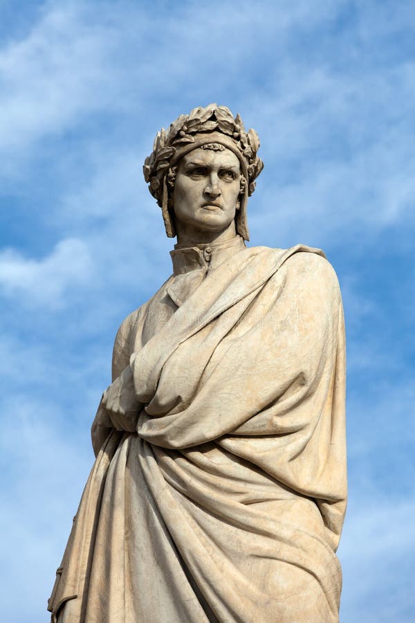 The famous poet Dante Alighieri. Piazza Santa Croce in Florence, Italy. The famous poet Dante Alighieri. Piazza Santa Croce in Florence, Italy