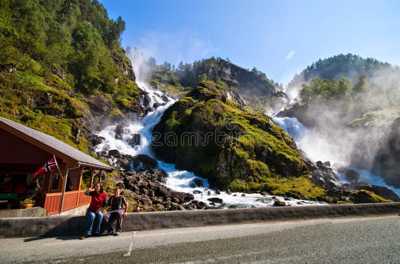 Sławne Odda siklawy, Norwegia fotografia royalty free