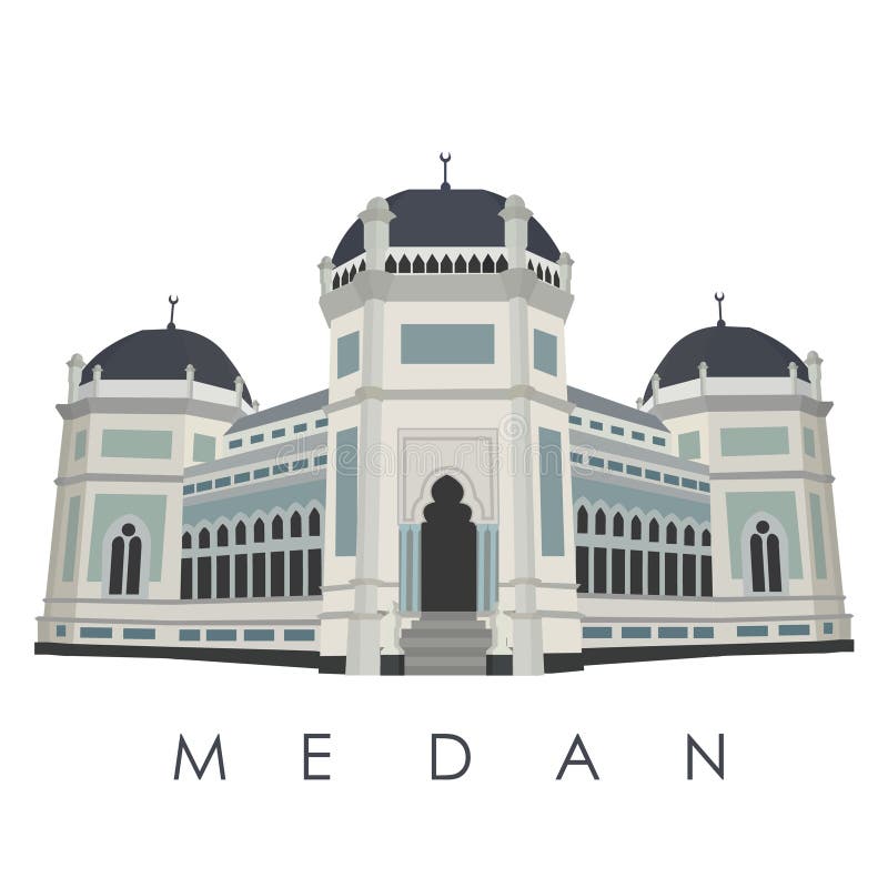 Sławny punkt zwrotny Medan miasto Indonezja royalty ilustracja Sławny punkt zwrotny Medan miasto Indonezja royalty ilustracja