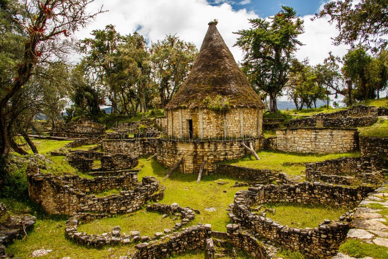 Sławny widok Przegrany miasto Kuelap, Peru fotografia stock Sławny widok Przegrany miasto Kuelap, Peru fotografia stock