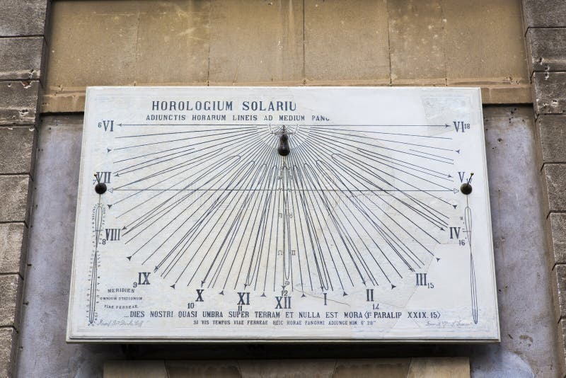 Solar clock from the Cathedral of Sant`Agata cathedral . Solar clock from the Cathedral of Sant`Agata cathedral