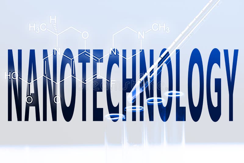 Słowo nanotechnologia zdjęcie stock Słowo nanotechnologia zdjęcie stock