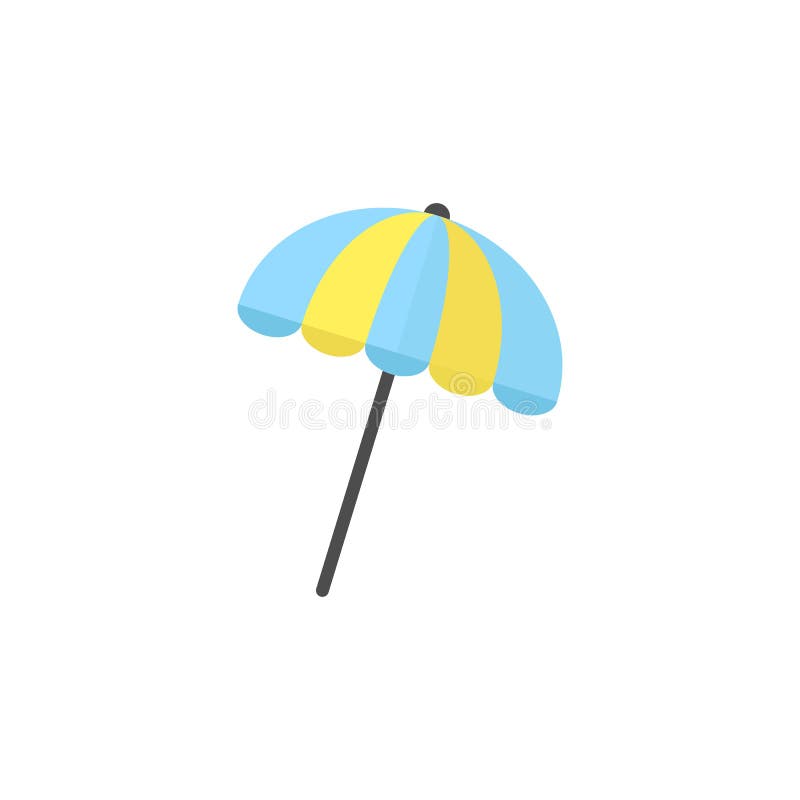 Słońce parasola płaska ikona, podróży turystyka ilustracji Słońce parasola płaska ikona, podróży turystyka ilustracji
