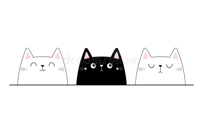 Ensemble De Chat Ligne Principale Blanche Noire Icone Du Visage De Silhouette De Contour Animal Triste De Sourire De Scribble Kaw Illustration De Vecteur Illustration Du Mignon Heureux Ensemble De Chat Ligne Principale Blanche Noire Icone Du Visage De Silhouette De Contour Animal Triste De Sourire De Scribble Kaw Illustration De Vecteur Illustration Du Mignon Heureux