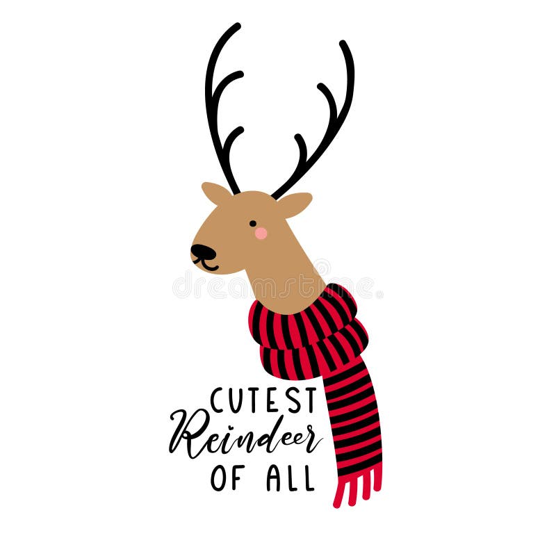 Oh Cerf Citation De Joyeux Noel Illustration De Vecteur Illustration Du Carte Main