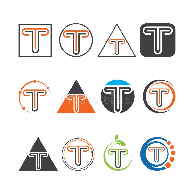T-bokstavsLogo Business Template Vector symbol, logosymbolvektor, bokstavslogo och symboler stock illustrationer T-bokstavsLogo Business Template Vector symbol, logosymbolvektor, bokstavslogo och symboler stock illustrationer