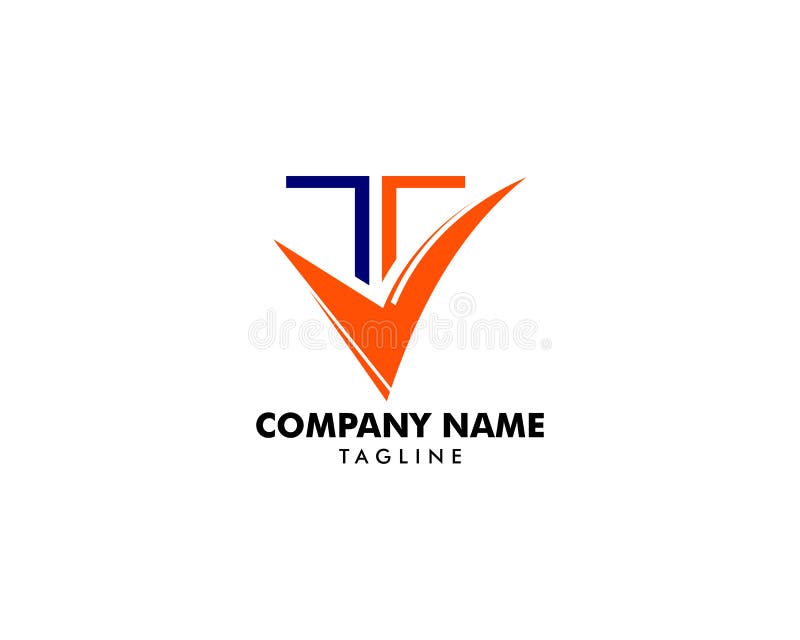 T-bokstavsTick Logo Icon Vector mall royaltyfri illustrationer T-bokstavsTick Logo Icon Vector mall royaltyfri illustrationer