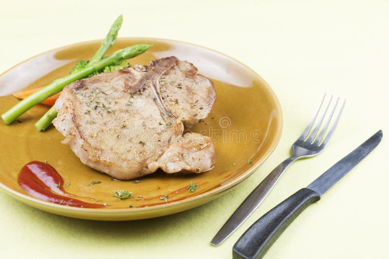 Tbone pork steak stock image. Image of fresh, pork, bone 60904021