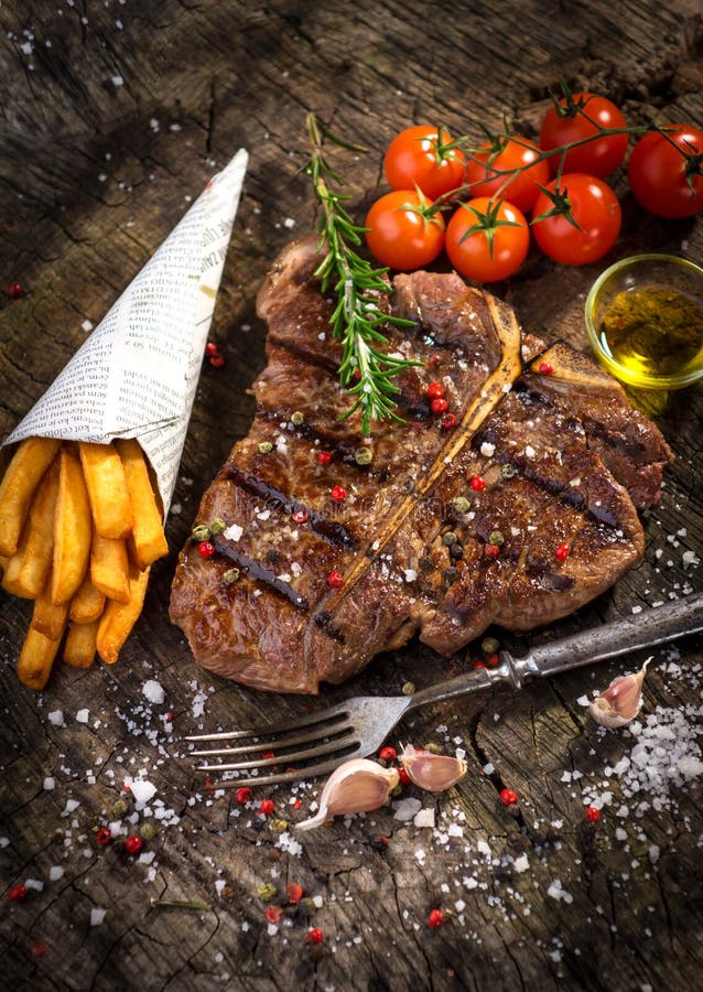 T-Bone Steak stock photo. Image of meal, heap, broiled - 50187810