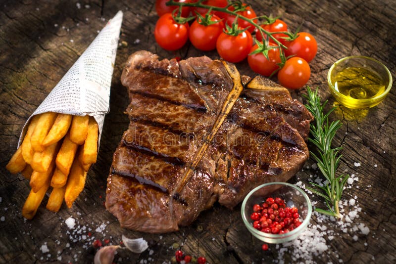 T-Bone Steak stock photo. Image of meal, heap, broiled - 50187810