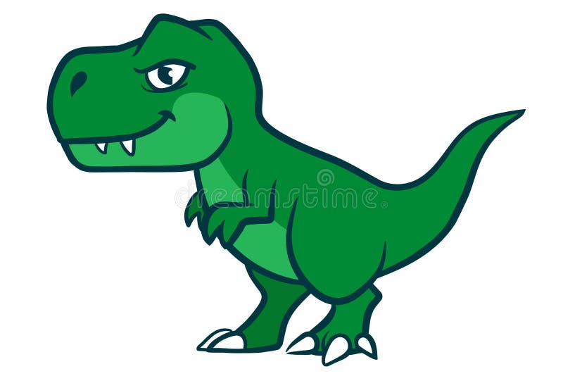 bonito desenho animado t rex andando 12805579 Vetor no Vecteezy