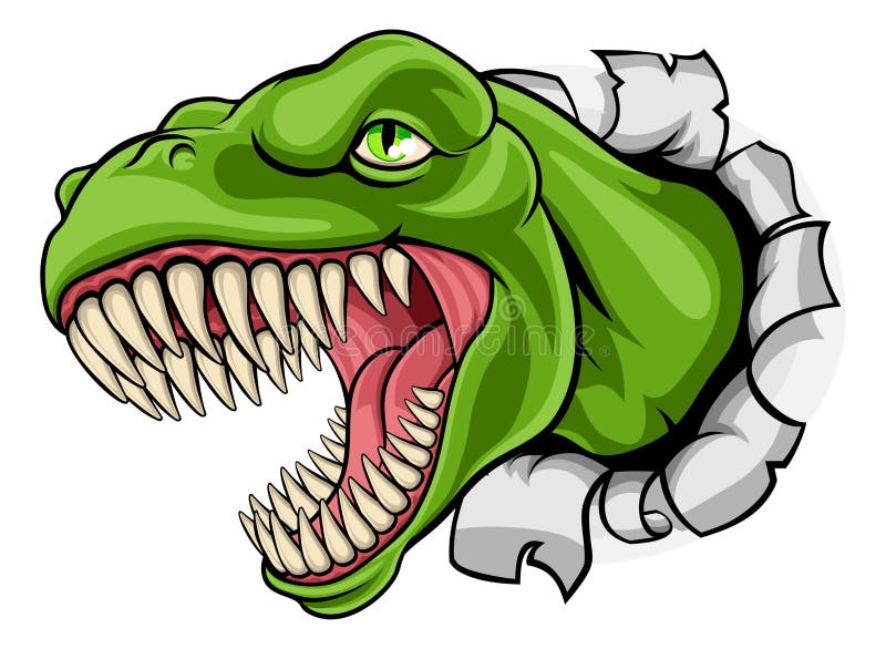 T Rex dinosaur Rozdziera Przez tła ilustracja wektor T Rex dinosaur Rozdziera Przez tła ilustracja wektor