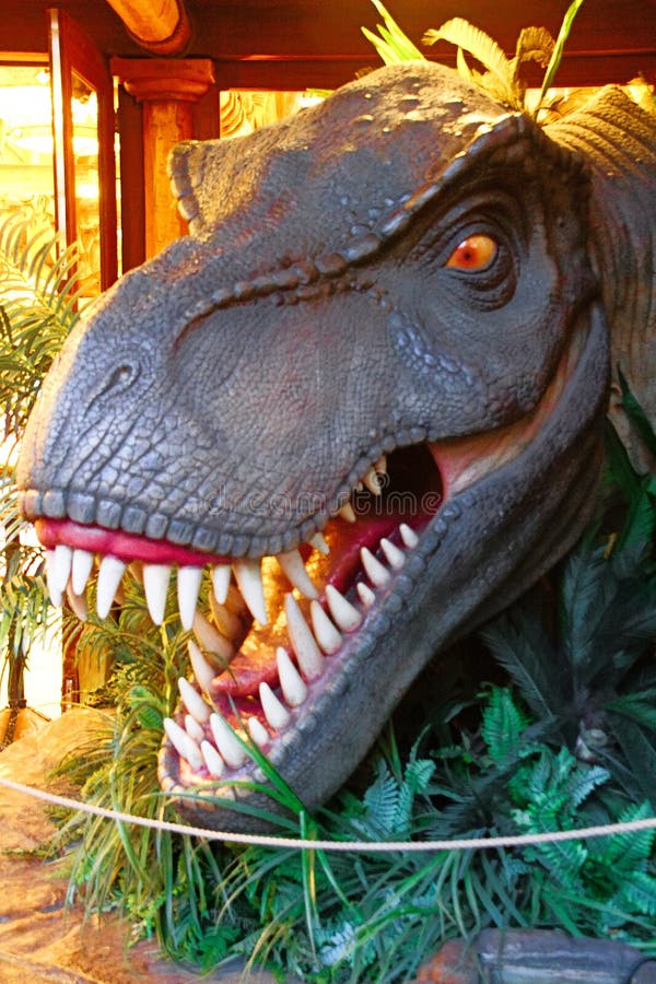 T-Rex statue in Jurassic Park stock photos T-Rex statue in Jurassic Park stock photos