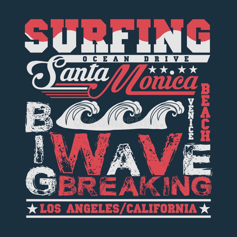 Santa Monica California Design Logo Sign Label for Promotion Ads T Shirt or  Sticker Poster Flyer Vector Image. Stock Vector - Illustration of holiday,  advertising: 131626812
