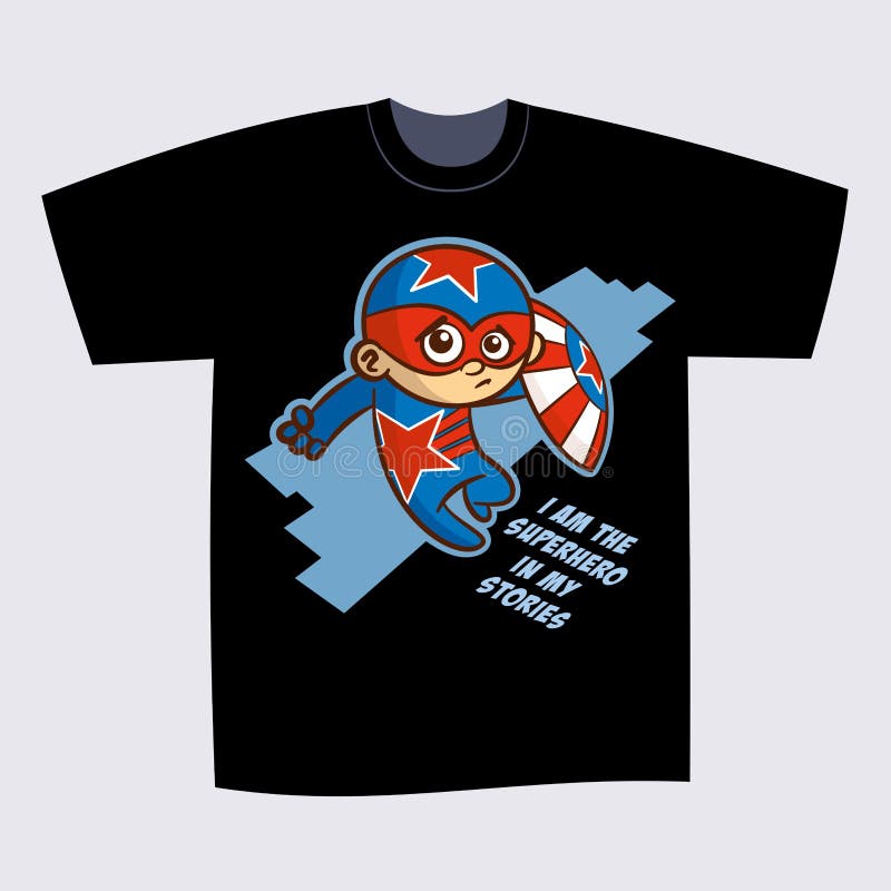 Download T-shirt Black Print Design Superhero Stock Vector ...