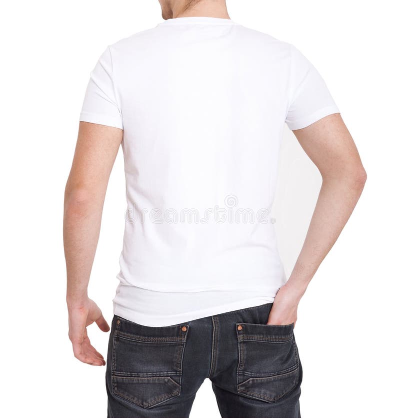 T-shirt Blank Template. Shirt Back View. Mock Up Isolated ...