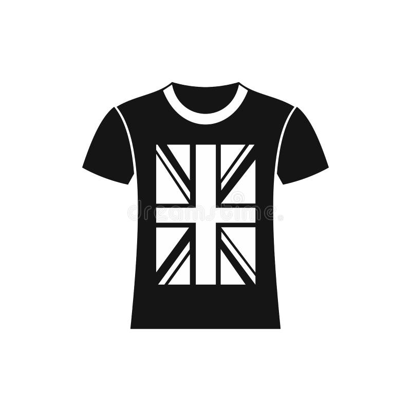 T-shirt with the British Flag Icon, Simple Style Stock Illustration ...