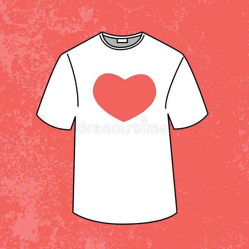 Tshirt Design Heart Template by Love Stock Illustration Illustration