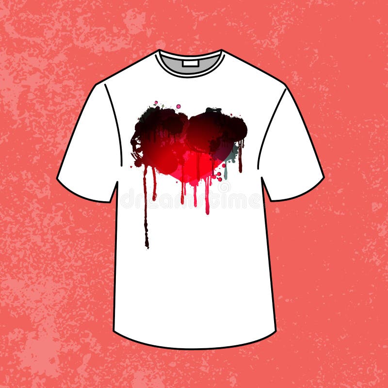 Tshirt Design Heart Template by Love Stock Illustration Illustration