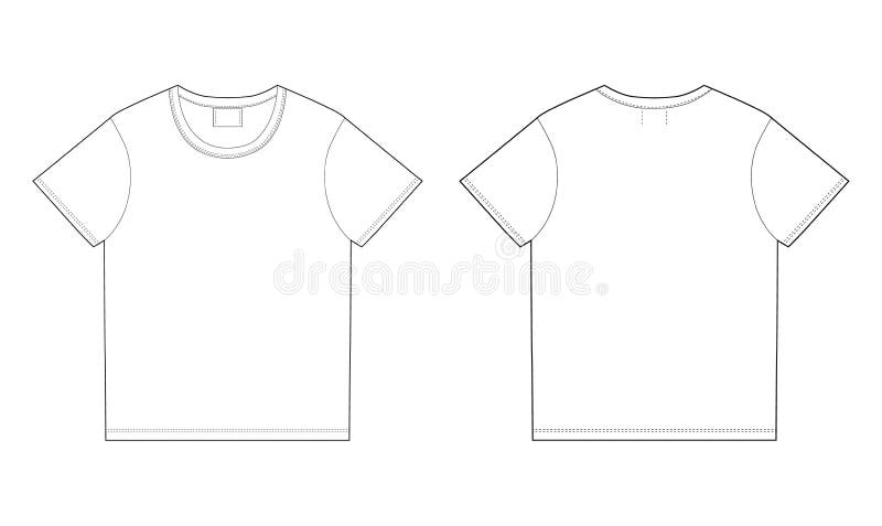 T-shirt Design Template. Front and Back Stock Illustration ...