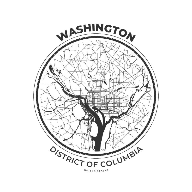T-shirt map badge of Washington, District of Columbia royalty free illustration T-shirt map badge of Washington, District of Columbia royalty free illustration