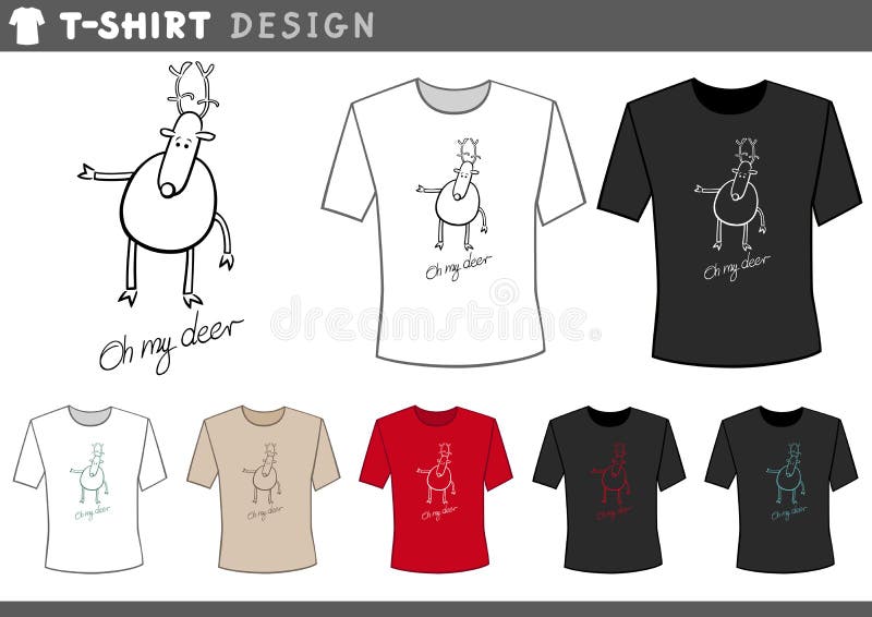 T-Shirt mit netten Rotwild vektor abbildung T-Shirt mit netten Rotwild vektor abbildung