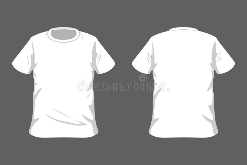 Black T Shirt Front Back Mock Up Stock Illustrations – 898 Black T ...