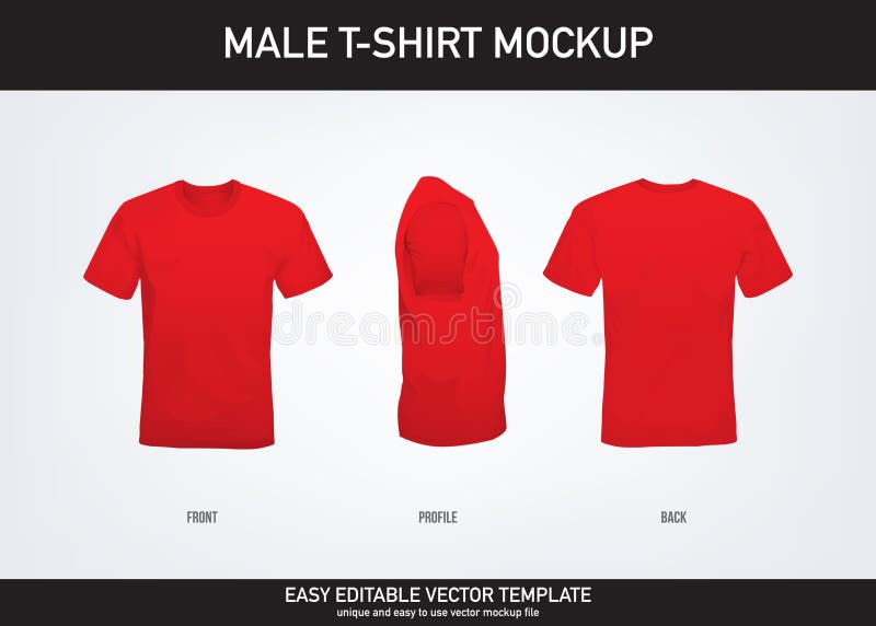 Download T Shirt Mockup Stock Vector Illustration Of Color Basic 164040877