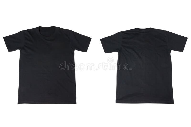 Download T-shirt Noir D'isolement Sur Le Blanc Photo stock - Image du avant, unisexe: 45366408