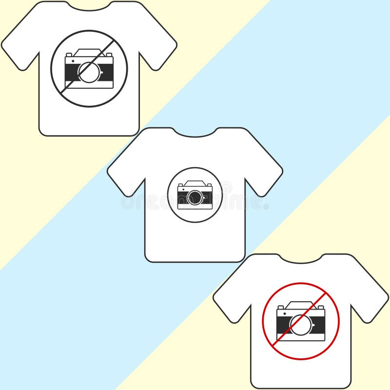 T-shirt with Pattern Isolated on White Background. Vector Flat Design