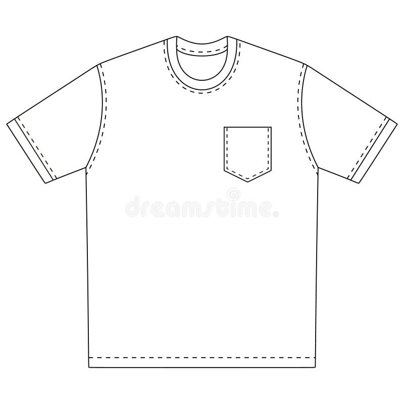 Shirt Pocket Line Art