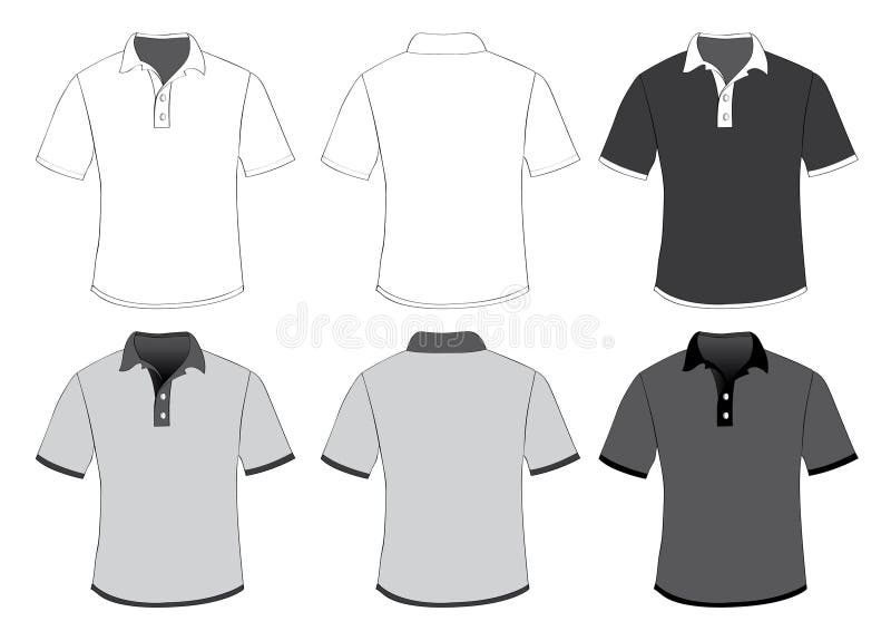 Polo-shirts and Baseball-caps Stock Vector - Illustration of gray ...