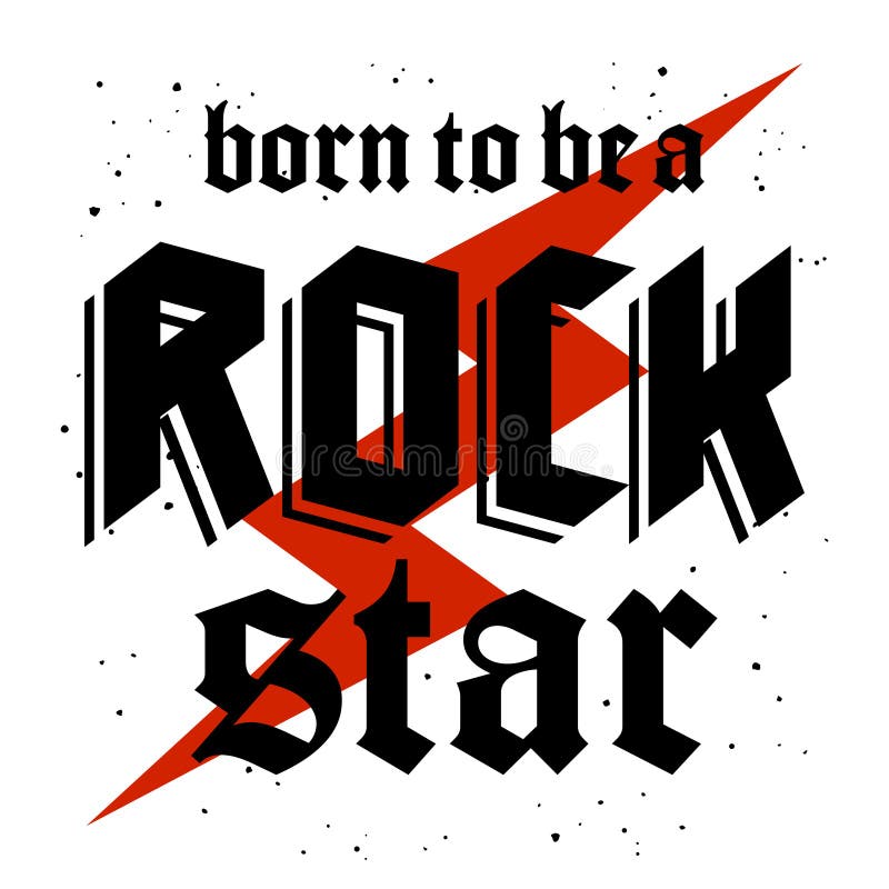 Born To Rock Vintage Poster. Vector Illustration. Stock Vector ...