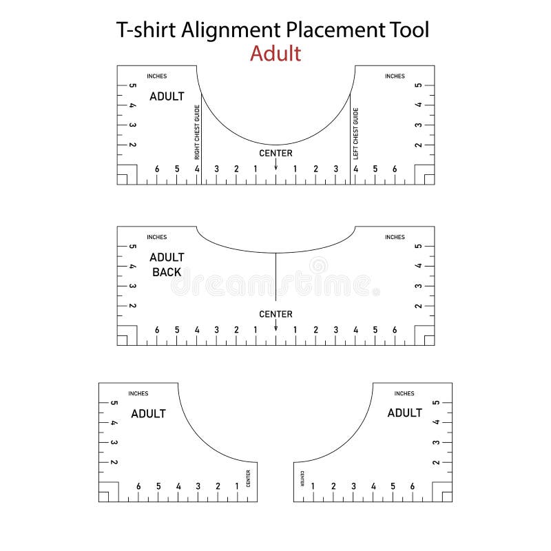 Tshirt Ruler SVG Bundle, T-shirt Alignment Tool DXF, Shirt