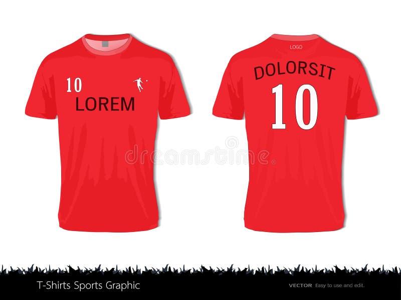 Download T-shirt Sport Design For Football Club, Front And Back ...