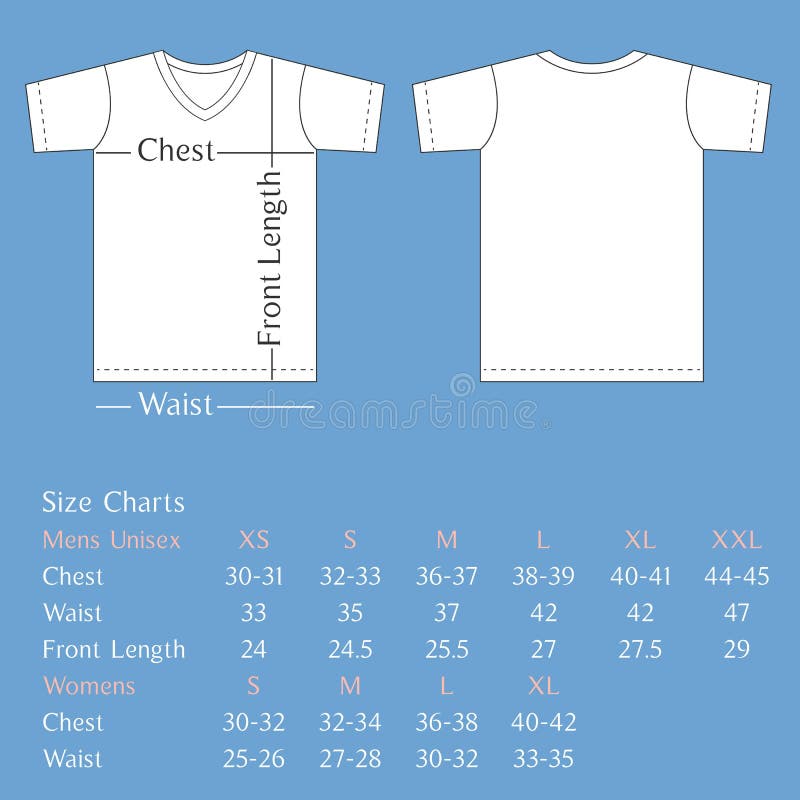 Jersey T Shirt Size Chart