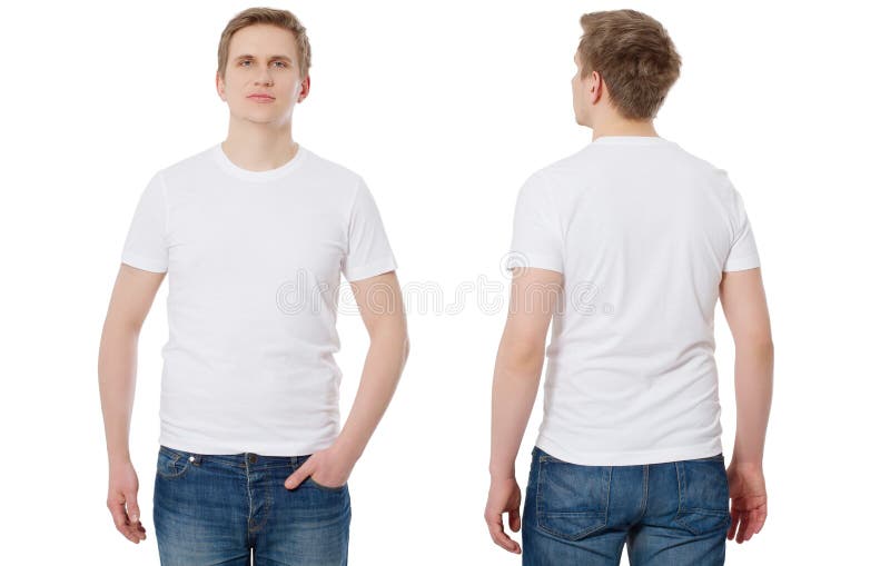 T-shirt Template and Blank. T Shirt Front and Back View. Mock Up ...