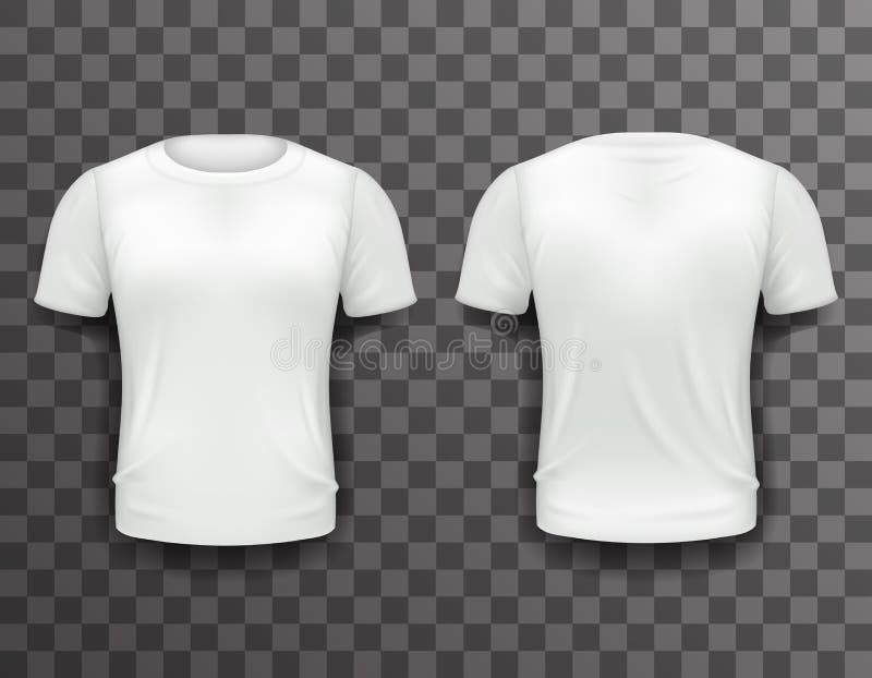 T-shirt Template Front Back Realistic 3d Design Icon Transparent ...