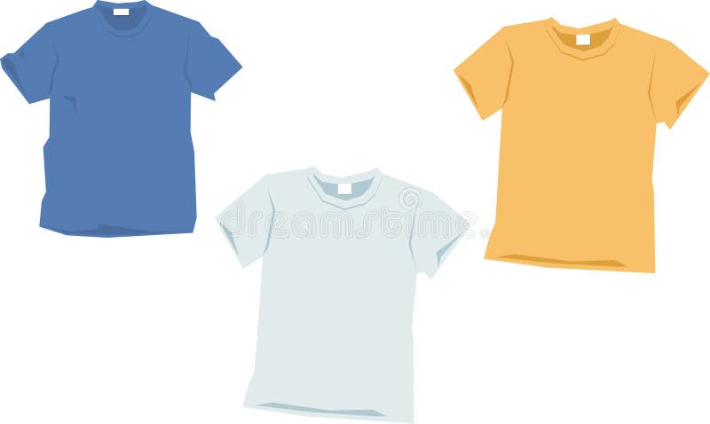 T-shirt templates stock illustration