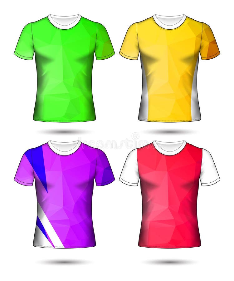 T-shirt Templates Abstract Geometric Collection of Different Co Stock ...