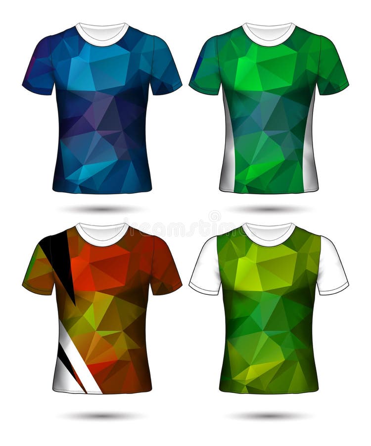 T-shirt Templates Abstract Geometric Collection of Different Co Stock ...