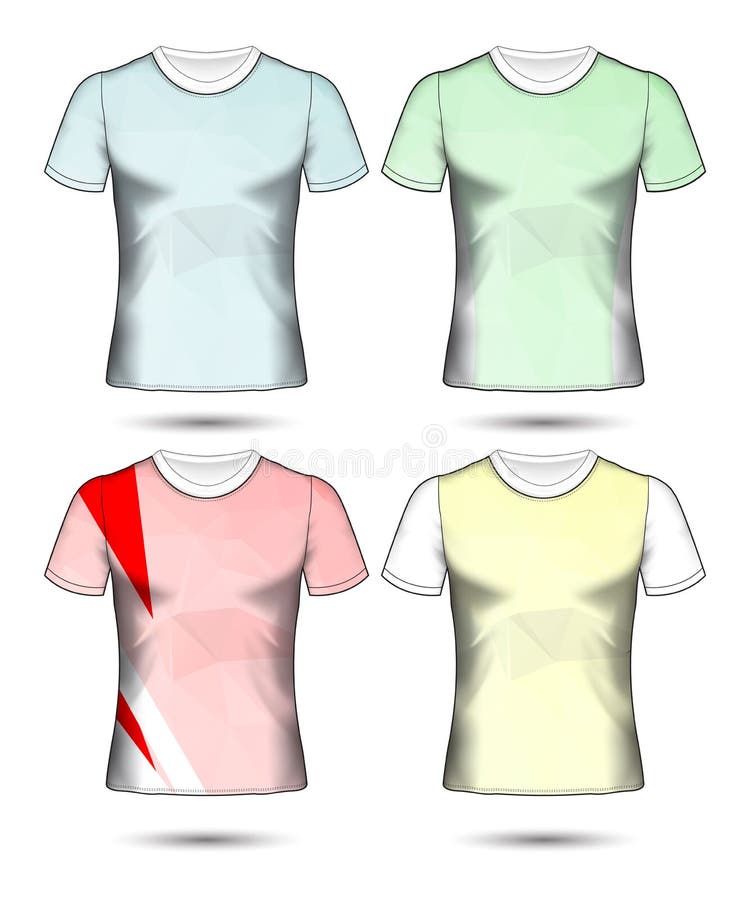 T-shirt Templates Abstract Geometric Collection of Different Colors ...