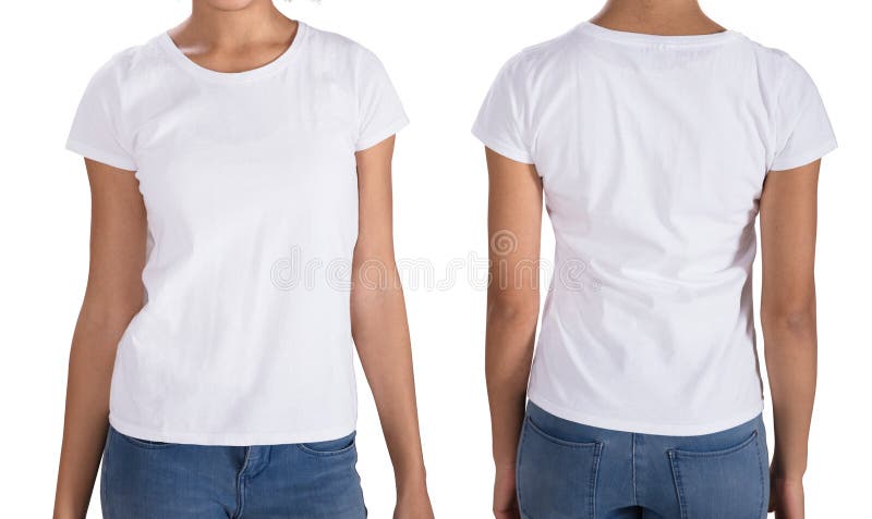 Jovem a usar t-shirt imagem de stock