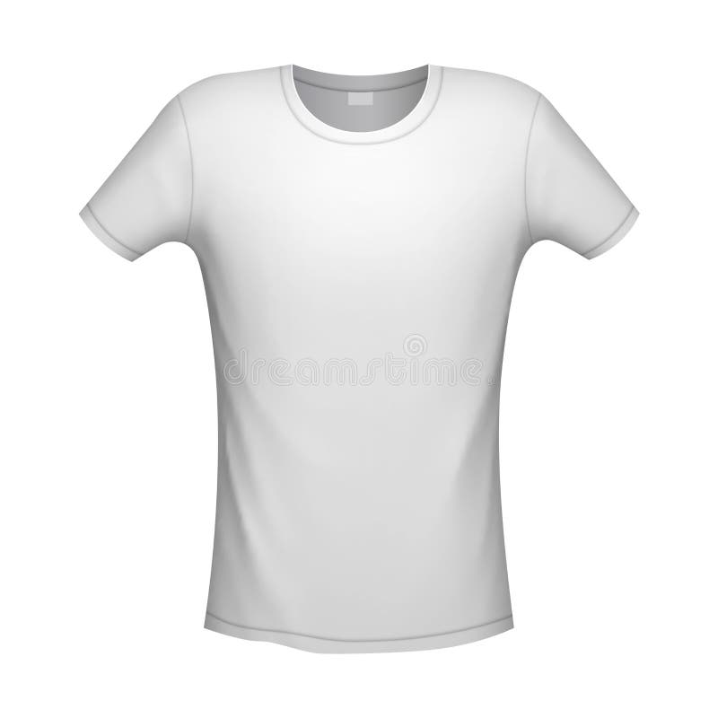 T-shirt White Color Mockup, Vector Illustration Isolated from ...