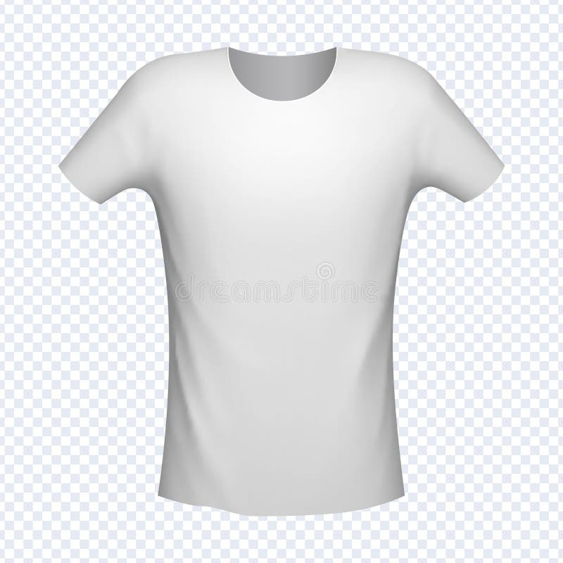 Download T-shirt White Color Mockup, Vector Illustration Stock ...