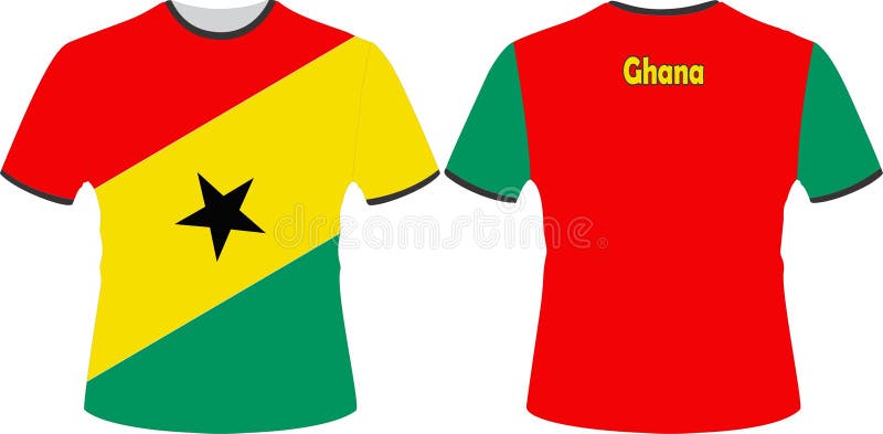 T Shirts Design avec GHANA Flag Vector illustration de vecteur