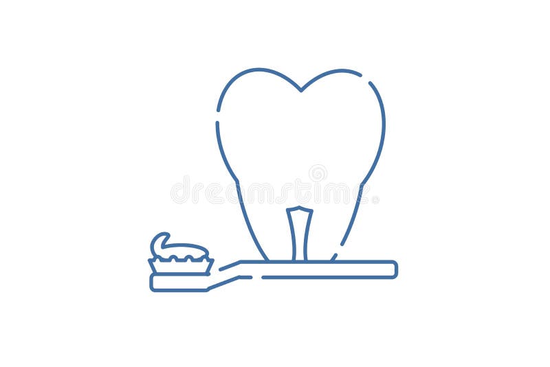 Tooth icon illustration stock illustration