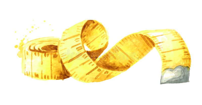 ta?ma pomiarowa Akwareli r?ka rysuj?ca ilustracja, odizolowywaj?ca na bia?ym tle ilustracji ta?ma pomiarowa Akwareli r?ka rysuj?ca ilustracja, odizolowywaj?ca na bia?ym tle ilustracji